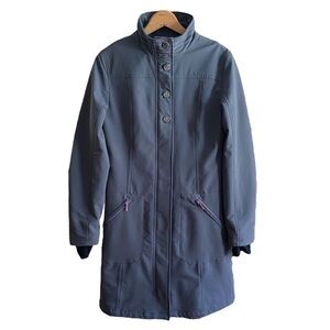 Title Nine Gray Purple Softshell Long Peacekeeper Coat
